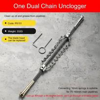 Dual Chain Structure Dual Chain Unclog Tool Pipeline Blockage Remover  Bathroom Drain Care Double Chain