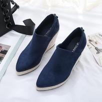 10cm Super High Heel Brand Modern Elegant Wedge Heel Pumps for Women Party Wedding Formal Events Wear 34 mėlyna