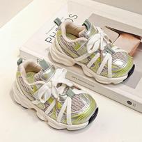 Soft-Sole Mesh Baby Walker & Sports Shoes - Fashionable Casual Spring/Summer Shoes for Boys & Girls Size 23 žalia