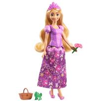Mattel Disney Princess Snap-On Rapunzel Dress-Up Playset with 1 Doll - Pretend Play - Ages 3+ - Purple JBG09