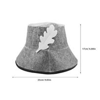 1pc Felt Sauna Hat Fashion Hat For Sauna Water Absorption Sauna Hat Portable Supple Sauna Hat Household Bathroom Sauna Hats tamsiai pilka spalva