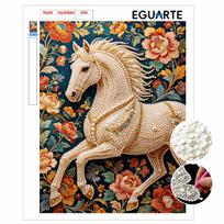 Majestic Horse Pearl Painting 5D DIY Rhinestone Embroidery Handmade Art Decor Creative Gift for Home Interior Decoration 30x40cm