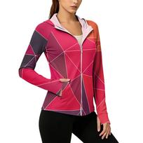 Womens Zip Up Hoodie Lightweight Long Sleeve Camouflage Print Sun Protection Jacket with Hood and Pockets for Outdoor Activities M