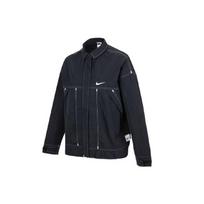 (WMNS) Nike SS22 Sportswear Swoosh Back Logo Printing Woven Jacket Autumn Black Women's DM6204-010 M