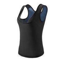 Unisex Silver Ion Sauna Sweat Vest Thermogenic Body Shaper Top for Women & Men, Waist Trainer Slimming Fitness Shirt S/M tamsiai mėlyna spalva
