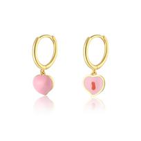 ANDYWEN 925 New Sterling Silver Love Peach Drop Earring Pendiente Luxury Women 2023 Jewelry Enamal M