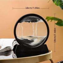 Stress-Relief 3D Deep Sea Sand Art - Glass Moving Sand Picture for Office & Bedroom Decor, Perfect Gift Idea juoda
