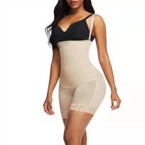 European & American One-Piece Body Shaper with Side-Pull Button - Slimming Tights and Hip-Lifting Pants Corset. M juoda