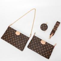 New trendy women's bag retro playing card printing three-in-one mahjong bag versatile chain small square bag single shoulder messenger bag