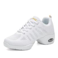 Moteriški modernaus džiazo jūreiviški šokių bateliai - Minkštas padas Flyknit tinklelis pavasariui/vasarai (Stilius 727) Size 39 balta spalva su išpjovomis
