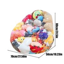 Bean Bag Chair Cover Large Waterproof Empty PVC Stuffed Animal Bean Bag Storage for Toys Doll Girls Adult Teens Kids Room Dorm
