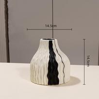 Keramikinė Vaza Geometrinės Juostelės Banga Rankų Darbo Netaisyklinga Vaza Gėlių Vazonas Gėlių Kompozicijų Aksesuarai Namų Dekoras