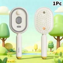 Hair Care Spray Massage Comb Electric Hair Massage Brush with Spray Function Aromatherapy Mist Detangling Anti Static Comb smėlis