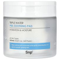SNP, Triple Water Peel Soothing Pad, 60 sheets, 135ml (4.56fl oz)