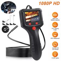 2.4'' Ips Screen Industrial Endoscope Camera Hd1080P 2 Meter Cable Pipe Sewer Inspection Borescope Ip68 Waterproof Leds 2600Mah juoda