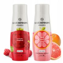 SodaStream Sugar-Free Raspberry Zero + Grapefruit Syrup for Soda Maker