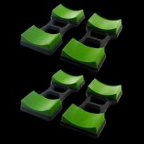 4Pcs Dumbbells Plastic Display Stands Small Dumbbells Rack Dumbbells Bracket Mat Organizer Floor Protections Holder Large