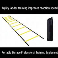 Football Agility Training Ladder - Speed & Obstacle Fitness Rope 2 m 4 Rungs