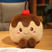 30CM KawaiiLovely Chocolate Strawberry Blueberry Mango Cake Stuffed Doll Children's Fruit Cake Handmade Doll Gift 30cm ruda