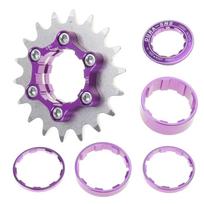 Single Speed Conversion Kits for Mountain Bikes and Road Bikes, Aluminum Alloy 16T 18T Bicycles Single Speed Flywheels