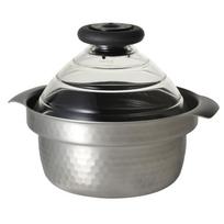 HARIO Rice Yukihira IH cup Cooker, style, compatible, 1-3 capacity, Silver, Gift, Present, GIS-200