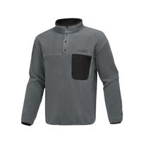 Skechers Half-Zip Fleece Color-Block Insulated Anti-Static Skin-Friendly Sports Casual Pullover Sweatshirt Men sweatshirt P425M190-0038 L