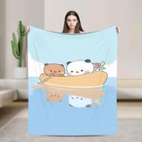 Bubu Dudu Sleep Blanket  Warm Soft Print Plush Throw Blanket For Girls Boys Bedroom Flannel Bedspread Bed Cover 75x90cm