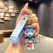 Cartoon Avatar Keychain Three-Dimensional Doll Doll Car Key Chain Cute Couple Bag Pendant Small Gift large