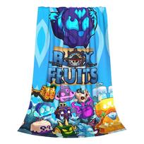 Blox Fruits Gaming Game Blankets Robloxx Flannel Vintage Soft Throw Blankets for Bedding Lounge  Winter 100x150cm