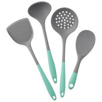 4pcs Silicone Kitchenware Utensils Set Pot Shovel Leaky Spoon Soup Spoon Ladle Cooking Set Party Home Kitchen Tools