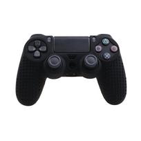 Silicone Case + 8 Thumb Grips Set for PS4 Controller - Anti-Slip Black Cover juoda