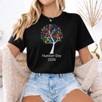 Maths Day T Shirt Kids Preschool Number Day Funny School Tee UK , Number Tree 2 S