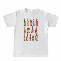 Wounisex Vintage Hot Sauce T-Shirt Cute Funny Foodie T Shirt Short Sleeve Retro Graphic Tshirts Unisex Grunge Tops Humor Tees Gifts S įvairiaspalvis