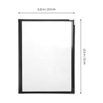 2Pcs Clear PVC Menu Folder Binder Transparent Looseleaf Cover for Restaurant Supply Kitchen Cooking Menu Holder skaidri
