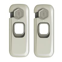 2Pcs Anti-Pinch Design Child Safety Lock Refrigerator Safety Buckle  Kitchen Security pilka