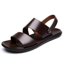 Soft Non-slip Flat Black Brown New Arrival Summer Open Toe Casual Sandals for Men Outdoor Vacation Walking 40 ruda