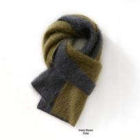 Royal Plush 100% Pure Cashmere Double-Sided Winter Scarf pilkai žalia spalva