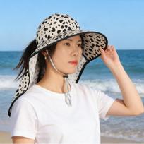 Pebble Style Wide Brim Sun Protection Hat for Cycling and Beach Adjustable 55-60cm