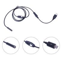 Durable 7mm 6 Led Usb Endoscope Borescope Inspection Tube Camera 1M juoda