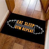 Dumbbell Fitness Equipment Door Mat Gym Enthusiasts Welcome Front Door Mat Anti-Slip Indoor Doormat Living Room Entrance Rug 40cm by 60cm