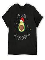 Avocado - Avo Merry Christmas T-Shirt Tees Kawaii Clothes Vintage Boys Animal Print Workout Shirts For unisex S įvairiaspalvis