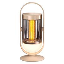 Rechargeable Mosquito Killer Lamp Electric Insect Trap with UV Light Indoor Outdoor Use Silent Operation USB Charging Portable Handle smėlis