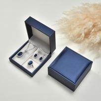 Brushed PU Leather Jewelry Storage Box Set – Ring, Pendant, and Earring Organizer