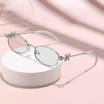 Fashion Anti Blue Light Glasses Women Men's Luxury Brand Designer Diamond Small Gold Frame Eyeglasses Finished Optical Eyewear