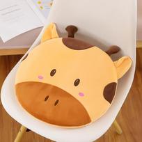 Animal memory cotton seat cushion plush cushion office waist sofa bay window student stool seat cushion 40*40*4cm【0.35kg】 žirafa