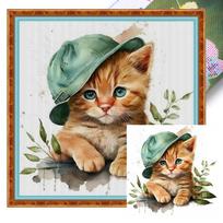 Full Embroidery Eco-cotton Thread 18CT Printed Cross Stitch Kit Artwork