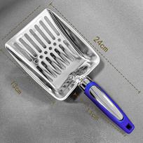 Stainless Steel Cat Litter Scoop with Deodorizing Cleaning Tool 5.0MM Mesh