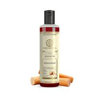 Khadi natūralus sandalmedžio masažo aliejus 210 ml Atpalaiduojantis kūno masažo aliejus švelniai odai ir aromaterapijos sveikatingumo rutinai