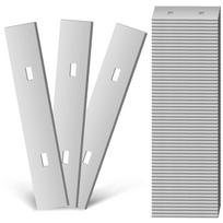 60Pcs Stainless Steel Razor Blades 3.98*0.7 Inch Blades Scraper Tool Scraper Blades  Removing Labels