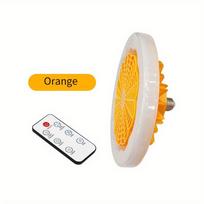 LED išmanusis ventiliatoriaus apšvietimas 30W AC110V 220V lubų ventiliatorius su apšvietimu Pažangus nuotolinio valdymo pultas E26/E27 Tylus miegamajam Svetainė 30W&White Light oranžinė